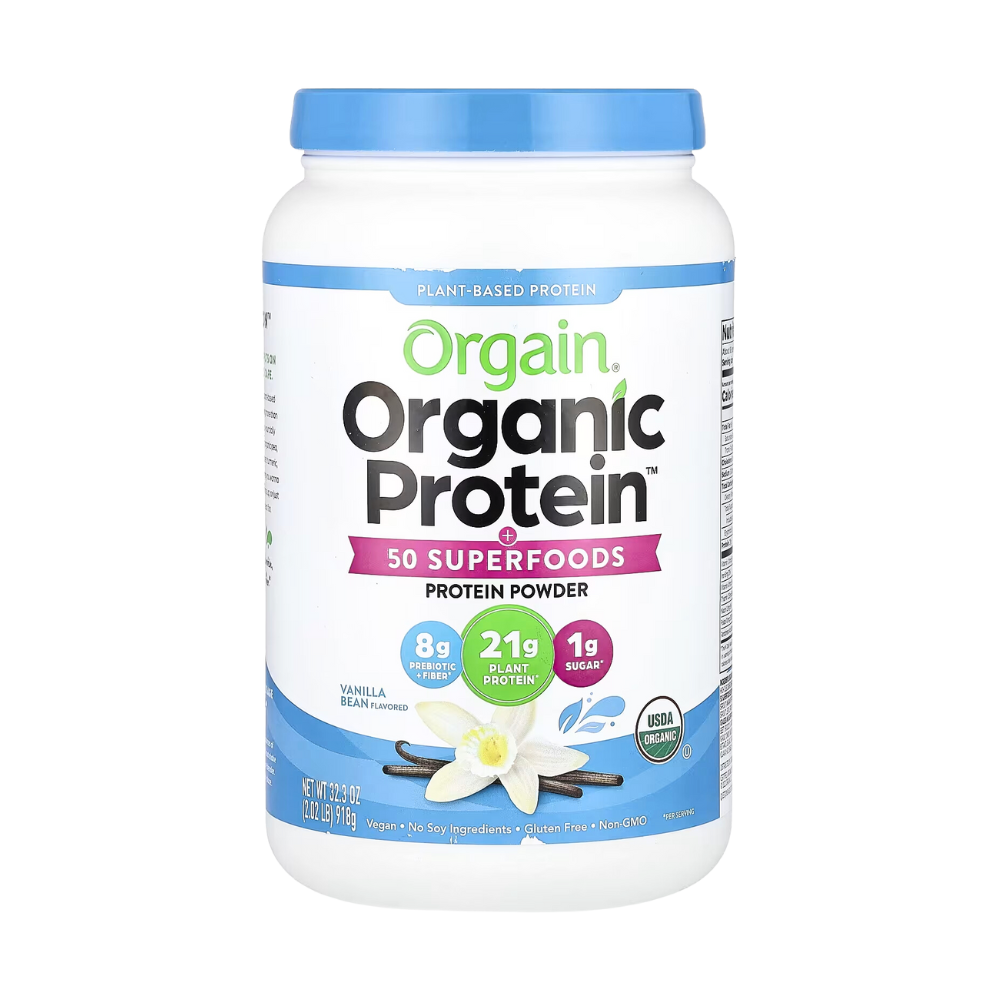 Organic Protein + Superfoods Protein Powder Plant Based Vanilla Bean 18 Servings