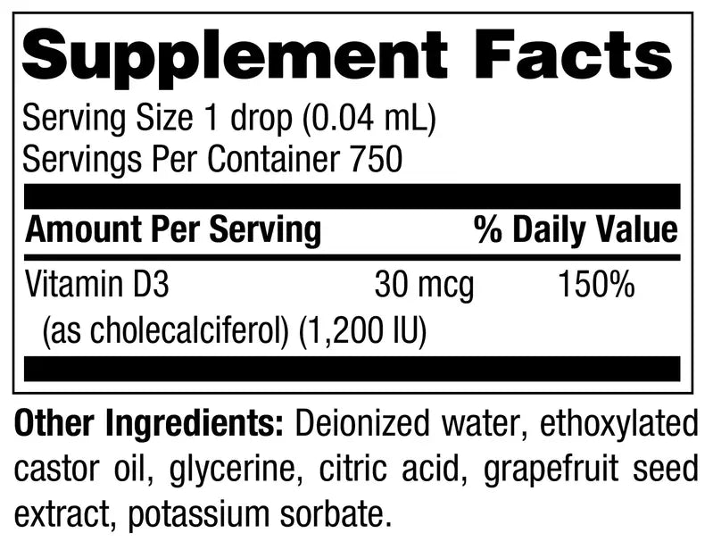 D3 Micellized Drops (water soluble)