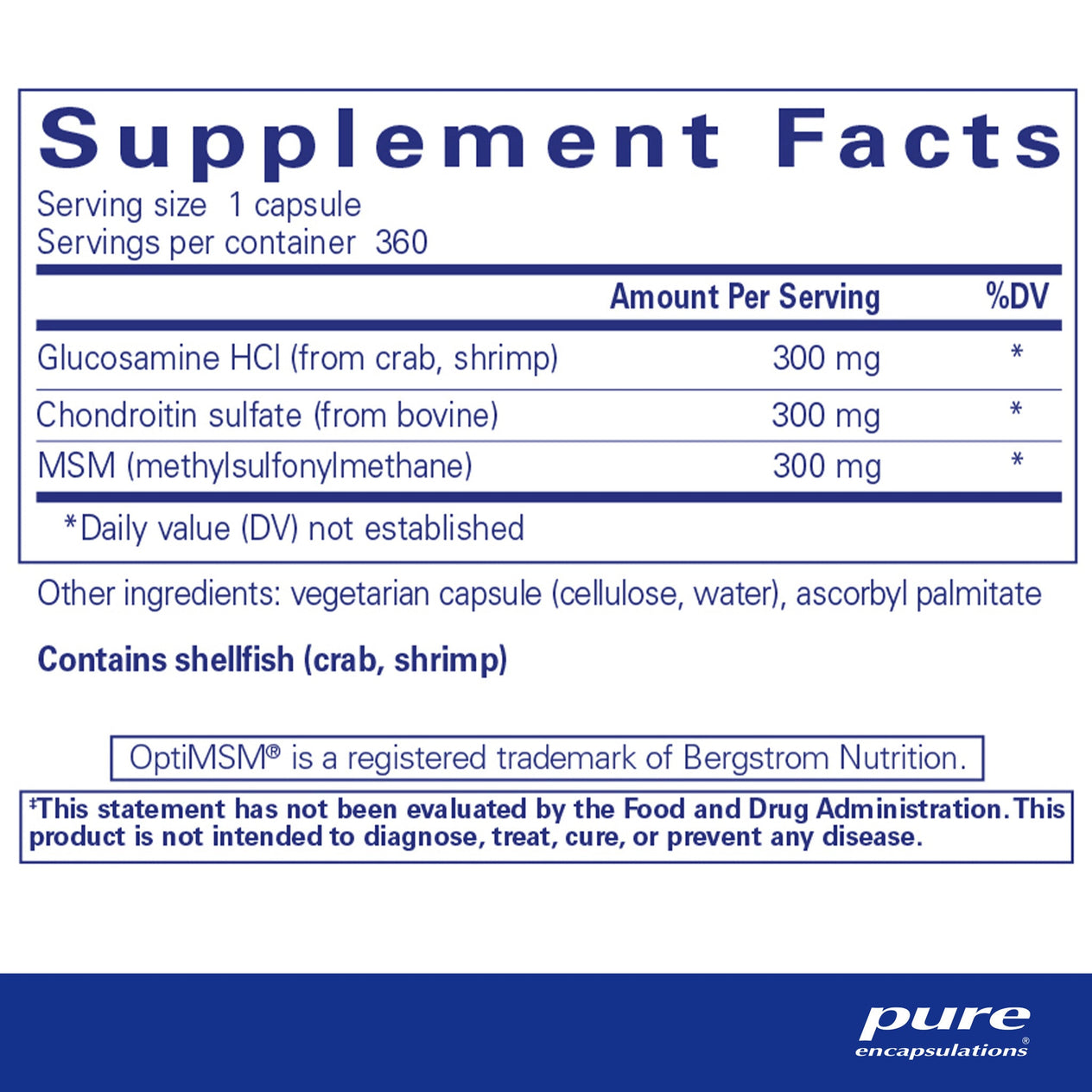 Glucosamine + Chondroitin with MSM