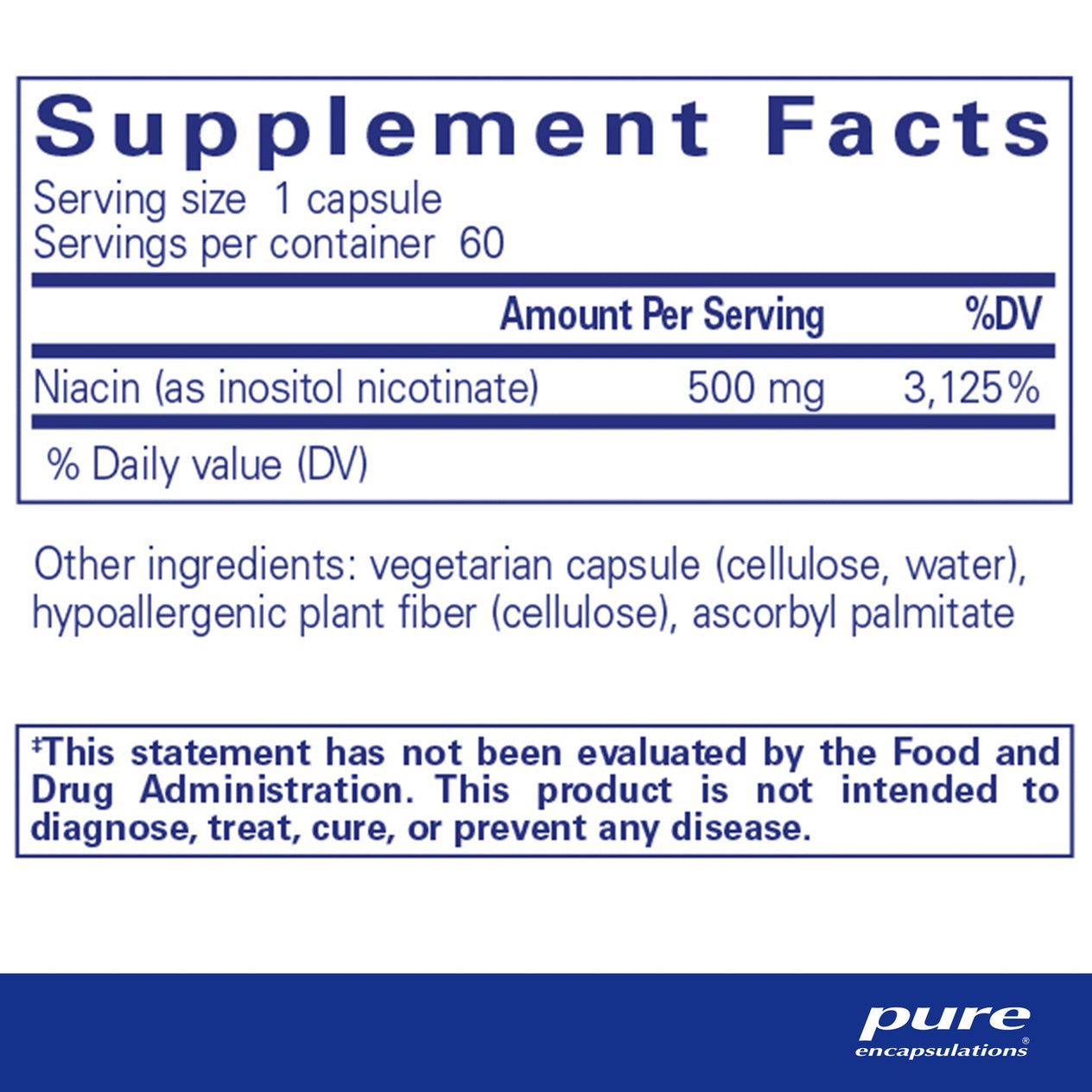 Niacitol 500 mg.