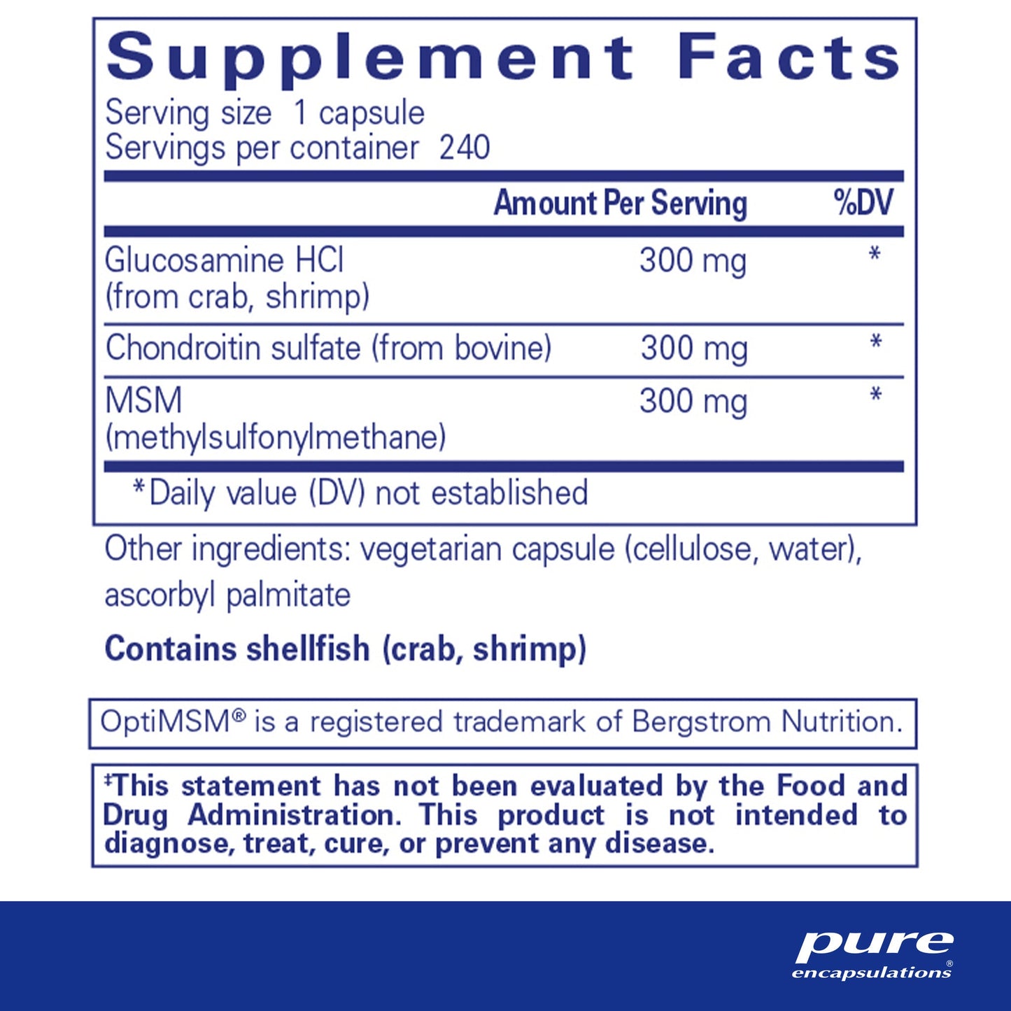 Glucosamine + Chondroitin with MSM