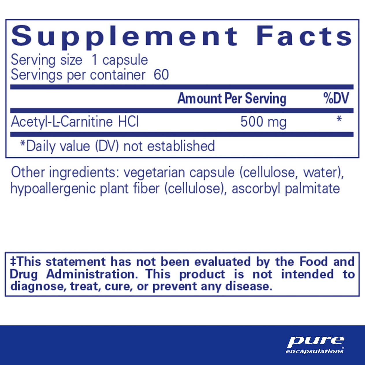 Acetyl-l-Carnitine 500 mg