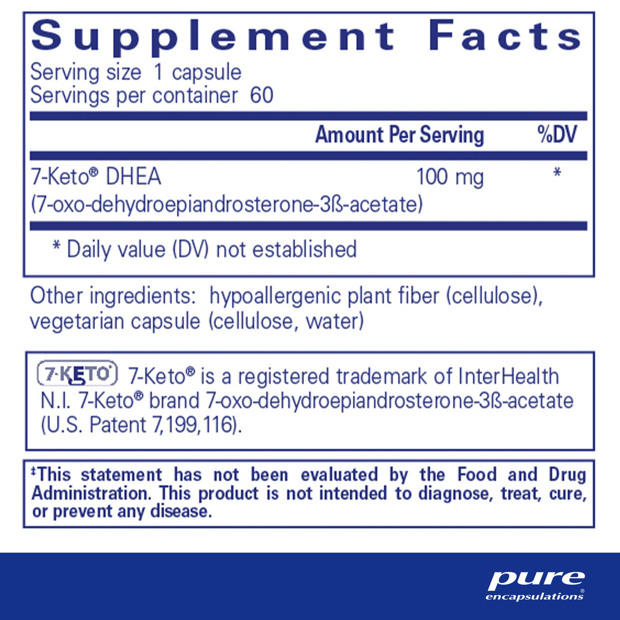 7 KETO DHEA 100 mg.