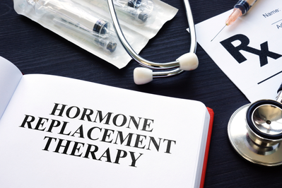 hormone replacement therapy written on notebook